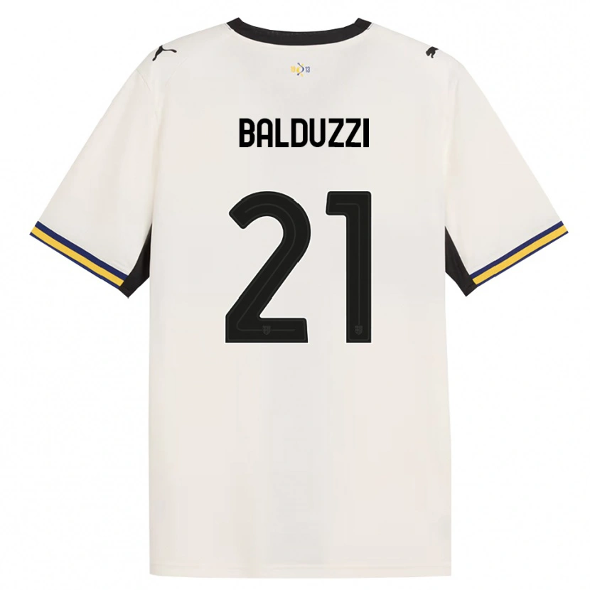 Danxen Uomo Maglia Davide Balduzzi #21 Bianco Avorio Nero Giallo Kit Gara Home 2026/27 Maglietta
