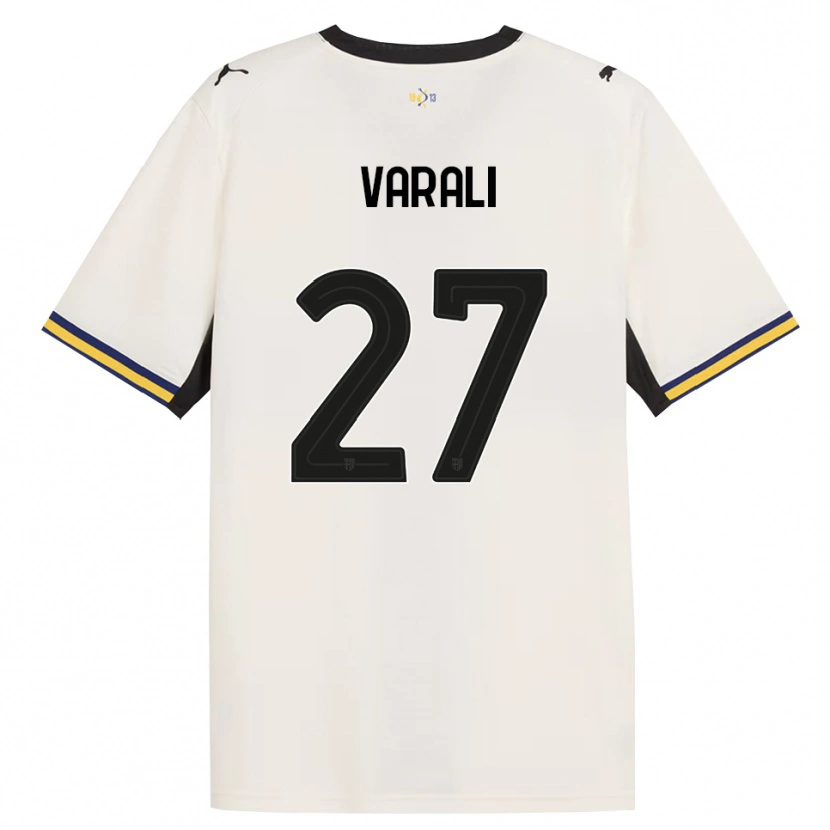 Danxen Uomo Maglia Ludovico Varali #27 Bianco Avorio Nero Giallo Kit Gara Home 2026/27 Maglietta