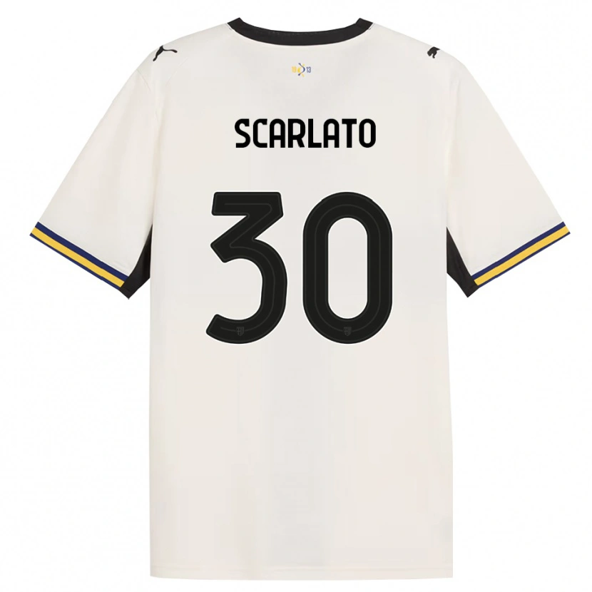 Danxen Uomo Maglia Luca Scarlato #30 Bianco Avorio Nero Giallo Kit Gara Home 2026/27 Maglietta