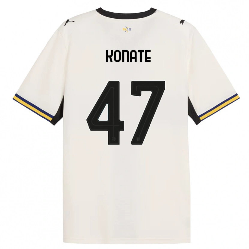 Danxen Uomo Maglia Abdou-Salam Konate #47 Bianco Avorio Nero Giallo Kit Gara Home 2026/27 Maglietta