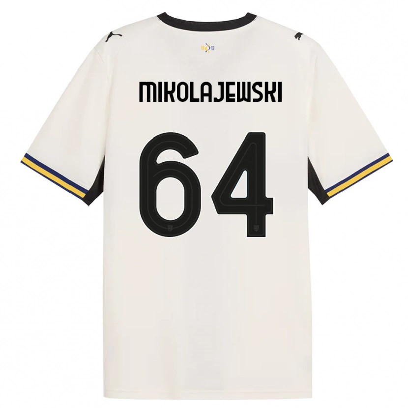 Danxen Uomo Maglia Daniel Mikolajewski #64 Bianco Avorio Nero Giallo Kit Gara Home 2026/27 Maglietta