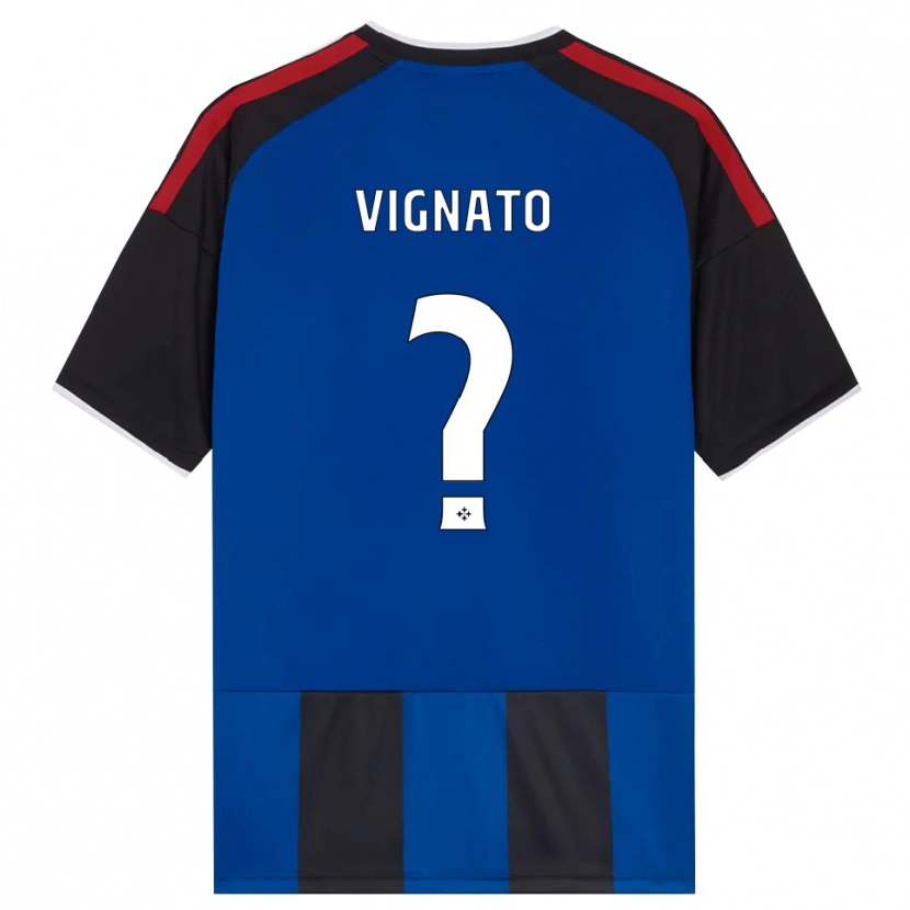 Danxen Uomo Maglia Emanuel Vignato #0 Nero Rosso Bianco Blu Kit Gara Home 2026/27 Maglietta