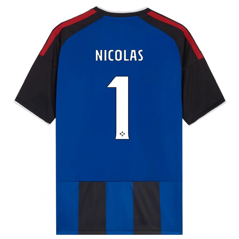 Danxen Uomo Maglia Nicolas #1 Nero Rosso Bianco Blu Kit Gara Home 2026/27 Maglietta