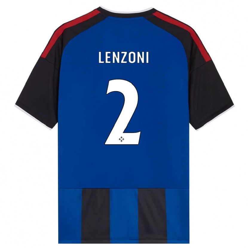 Danxen Uomo Maglia Samuele Lenzoni #2 Nero Rosso Bianco Blu Kit Gara Home 2026/27 Maglietta