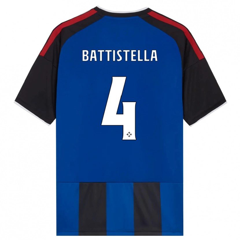 Danxen Uomo Maglia Daniel Battistella #4 Nero Rosso Bianco Blu Kit Gara Home 2026/27 Maglietta