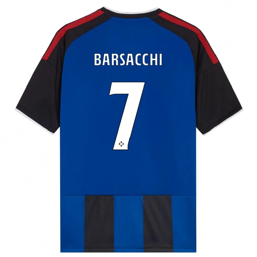 Danxen Uomo Maglia Cristian Barsacchi #7 Nero Rosso Bianco Blu Kit Gara Home 2026/27 Maglietta