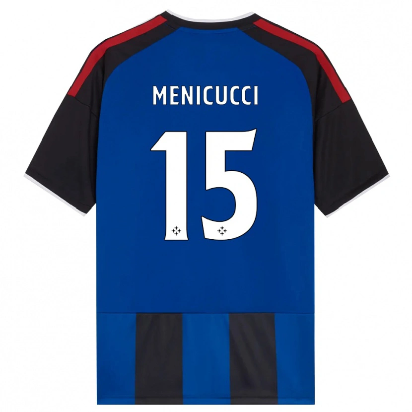 Danxen Uomo Maglia Edoardo Menicucci #15 Nero Rosso Bianco Blu Kit Gara Home 2026/27 Maglietta