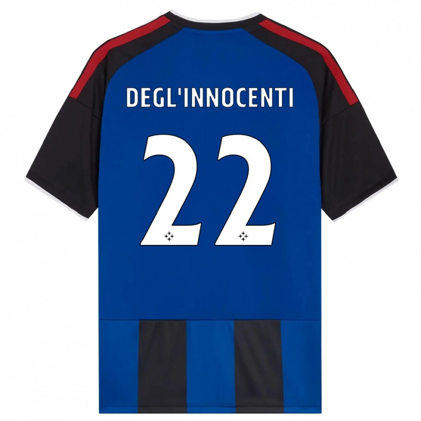 Danxen Uomo Maglia Luca Degl'innocenti #22 Nero Rosso Bianco Blu Kit Gara Home 2026/27 Maglietta