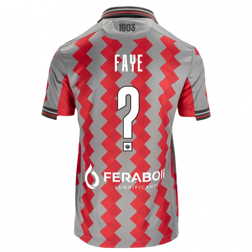 Danxen Uomo Maglia Nouroudine Faye #0 Grigio Rosso Bianco Kit Gara Home 2026/27 Maglietta