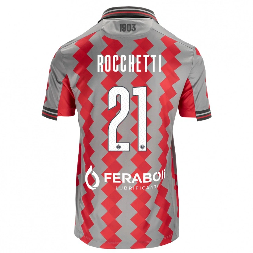 Danxen Uomo Maglia Yuri Rocchetti #21 Grigio Rosso Bianco Kit Gara Home 2026/27 Maglietta