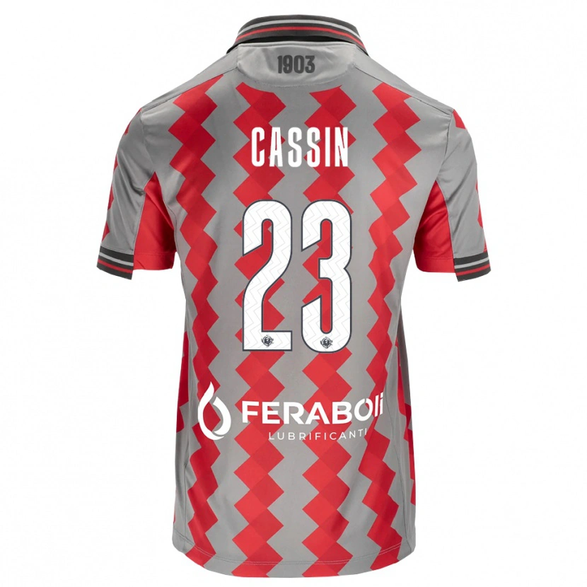 Danxen Uomo Maglia Marco Cassin #23 Grigio Rosso Bianco Kit Gara Home 2026/27 Maglietta