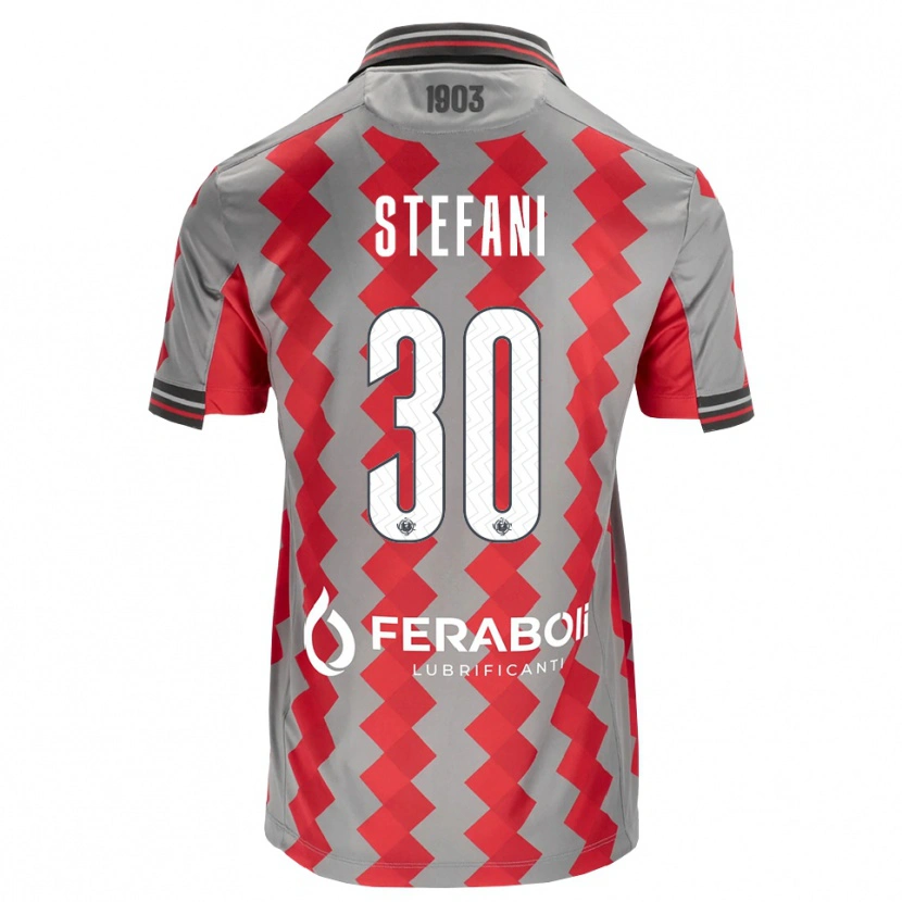 Danxen Uomo Maglia Christian Stefani #30 Grigio Rosso Bianco Kit Gara Home 2026/27 Maglietta