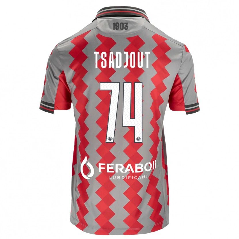 Danxen Uomo Maglia Frank Tsadjout #74 Grigio Rosso Bianco Kit Gara Home 2026/27 Maglietta