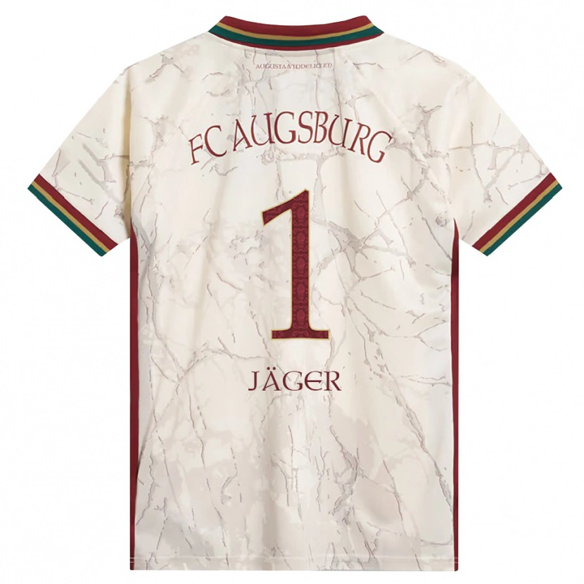 Danxen Uomo Maglia Tobias Jäger #1 Verde Riso Bianco Borgogna Kit Gara Home 2026/27 Maglietta