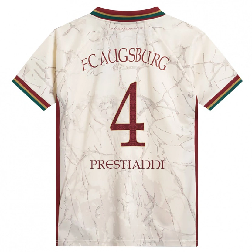 Danxen Uomo Maglia Luis Prestianni #4 Verde Riso Bianco Borgogna Kit Gara Home 2026/27 Maglietta