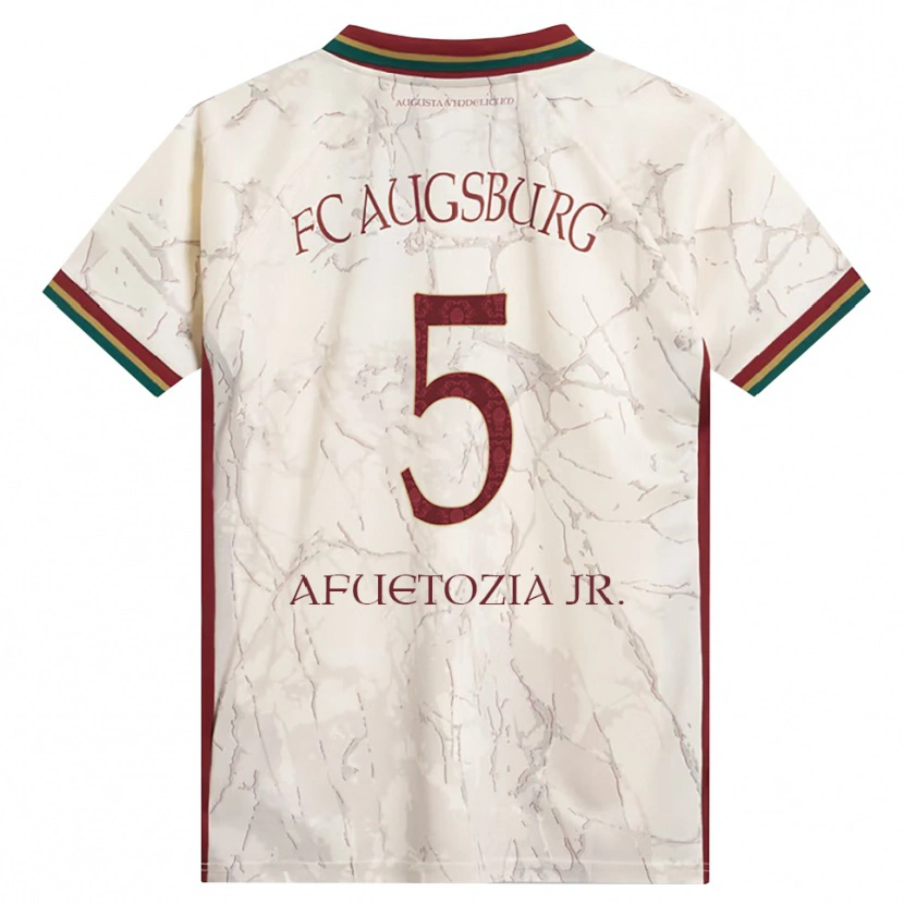 Danxen Uomo Maglia Junior Atemkeng #5 Verde Riso Bianco Borgogna Kit Gara Home 2026/27 Maglietta