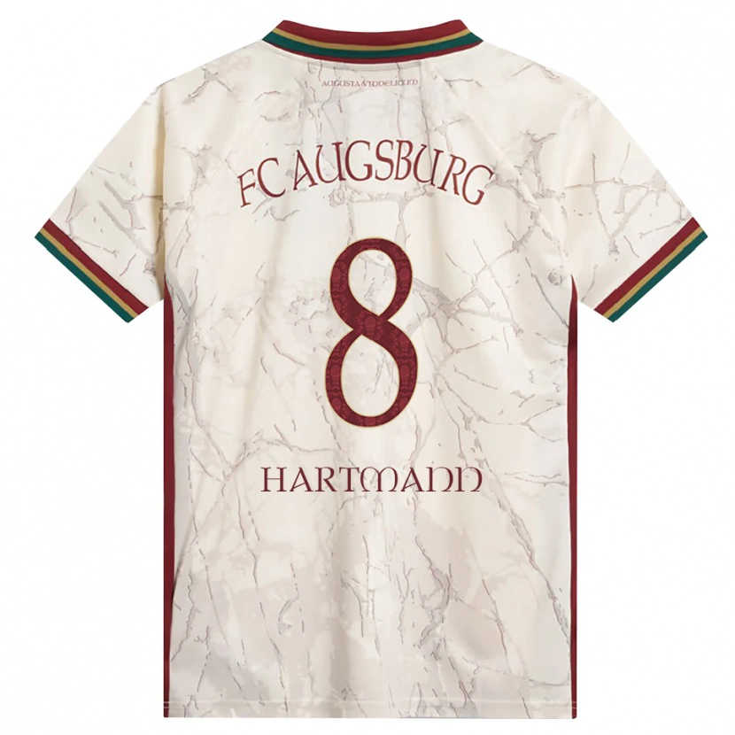 Danxen Uomo Maglia Mika Hartmann #8 Verde Riso Bianco Borgogna Kit Gara Home 2026/27 Maglietta