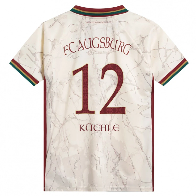 Danxen Uomo Maglia Jana Küchle #12 Verde Riso Bianco Borgogna Kit Gara Home 2026/27 Maglietta