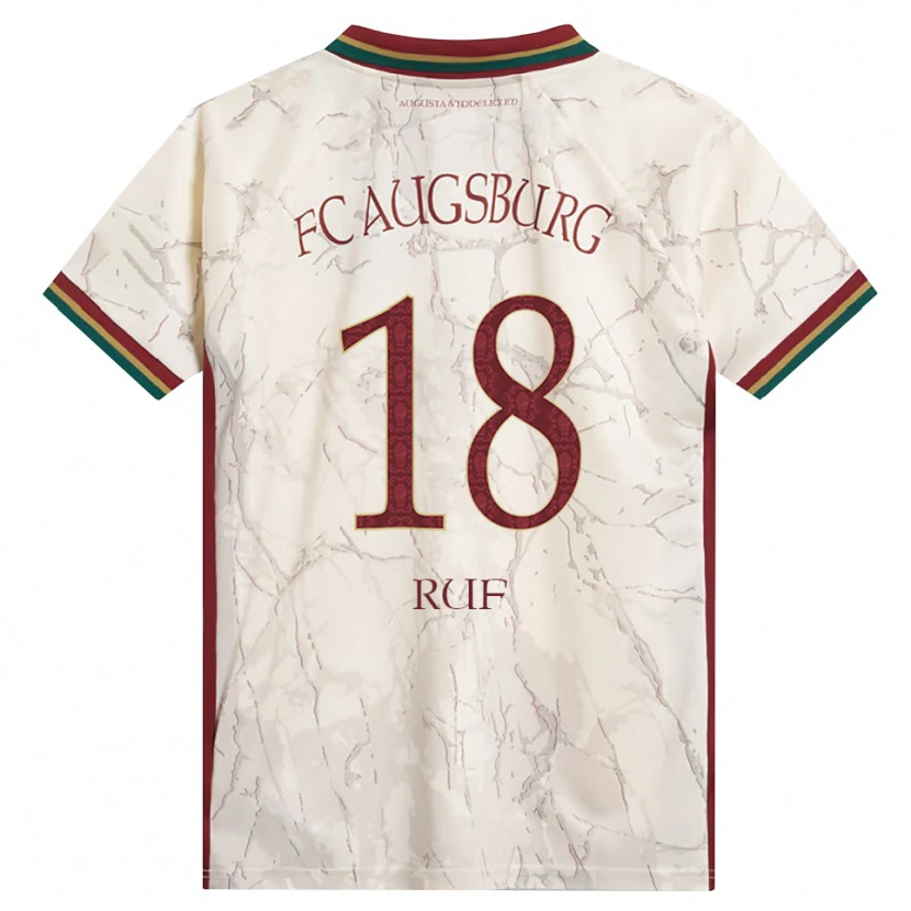 Danxen Uomo Maglia Jonas Ruf #18 Verde Riso Bianco Borgogna Kit Gara Home 2026/27 Maglietta
