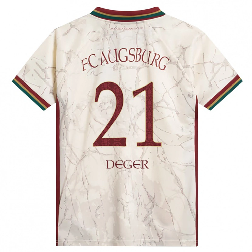 Danxen Uomo Maglia David Deger #21 Verde Riso Bianco Borgogna Kit Gara Home 2026/27 Maglietta