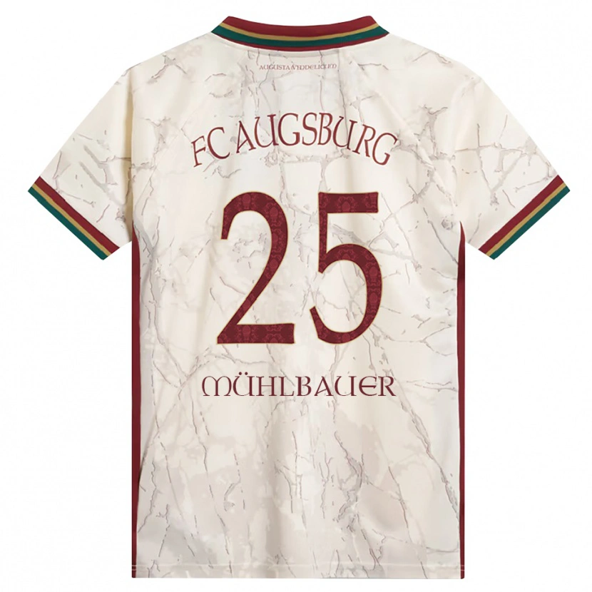 Danxen Uomo Maglia Simon Mühlbauer #25 Verde Riso Bianco Borgogna Kit Gara Home 2026/27 Maglietta
