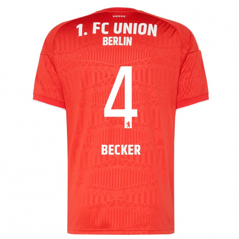 Danxen Uomo Maglia Marie Becker #4 Rosso Bianco Kit Gara Home 2026/27 Maglietta