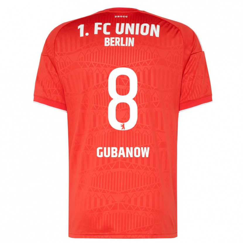 Danxen Uomo Maglia Oskar Gubanow #8 Rosso Bianco Kit Gara Home 2026/27 Maglietta