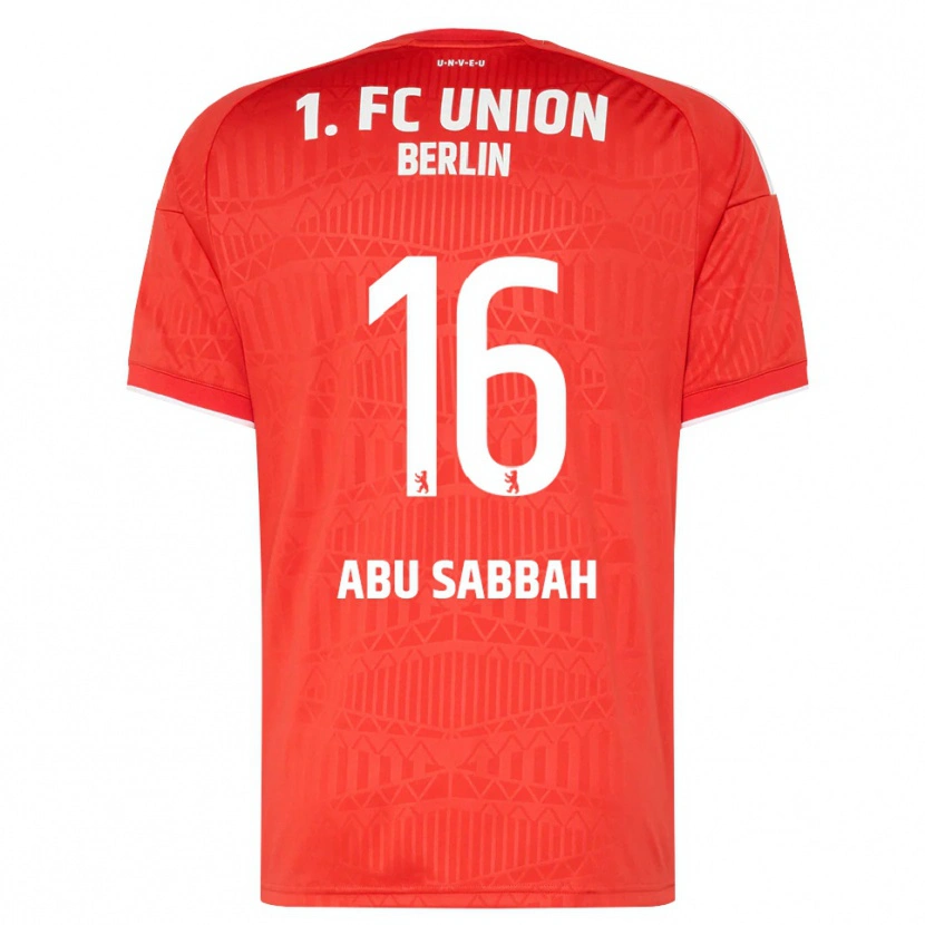 Danxen Uomo Maglia Sarah Abu Sabbah #16 Rosso Bianco Kit Gara Home 2026/27 Maglietta
