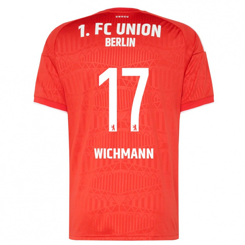 Danxen Uomo Maglia Julius Wichmann #17 Rosso Bianco Kit Gara Home 2026/27 Maglietta