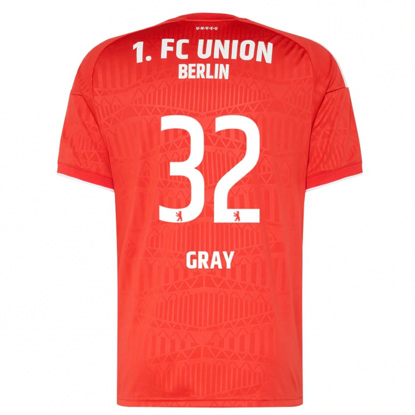 Danxen Uomo Maglia Mekhi Gray #32 Rosso Bianco Kit Gara Home 2026/27 Maglietta