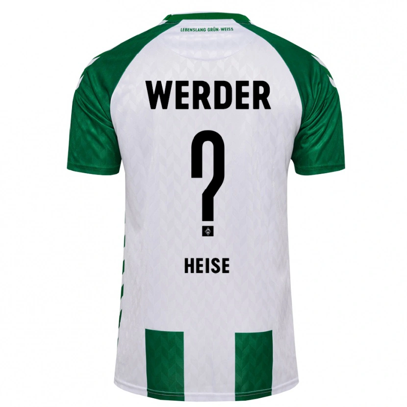 Danxen Uomo Maglia Marius Heise #0 Verde Bianco Kit Gara Home 2026/27 Maglietta