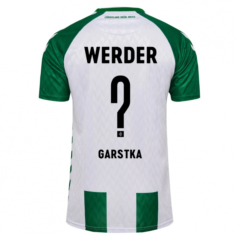 Danxen Uomo Maglia Maximilian Garstka #0 Verde Bianco Kit Gara Home 2026/27 Maglietta