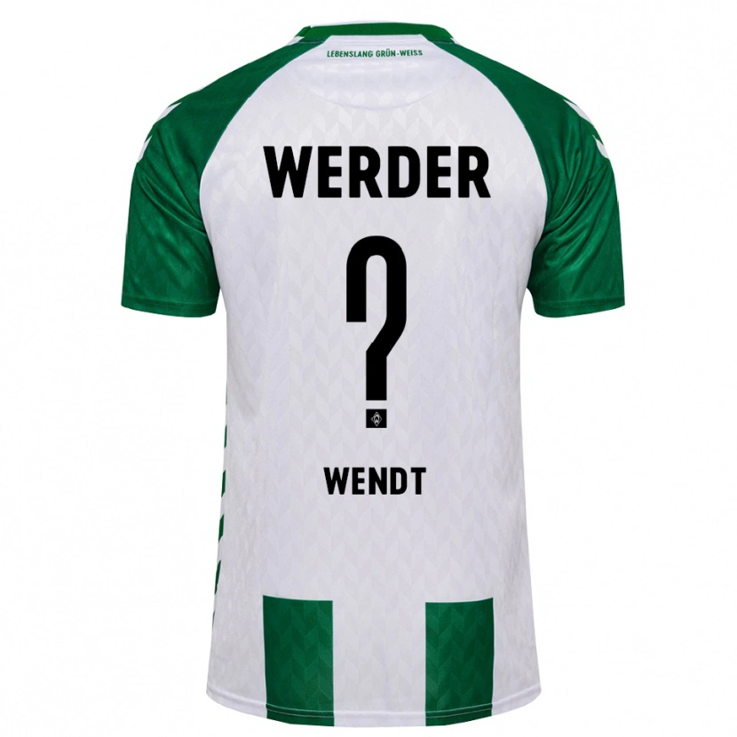 Danxen Uomo Maglia Maximilian Wendt #0 Verde Bianco Kit Gara Home 2026/27 Maglietta