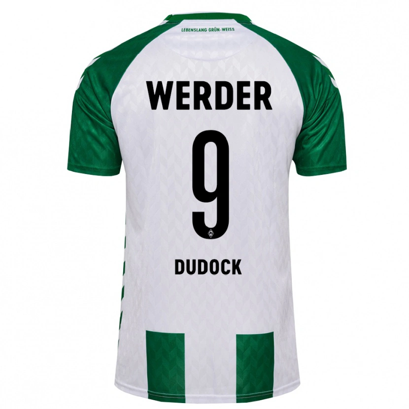 Danxen Uomo Maglia Joshua Dudock #9 Verde Bianco Kit Gara Home 2026/27 Maglietta