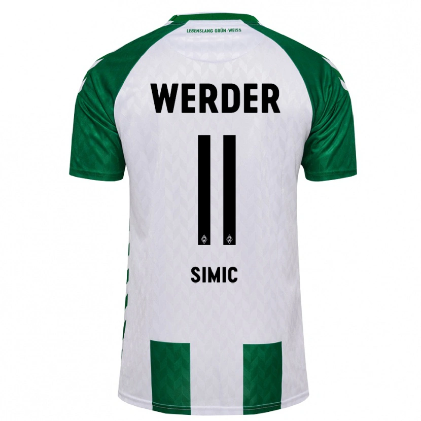 Danxen Uomo Maglia Karlo Simic #11 Verde Bianco Kit Gara Home 2026/27 Maglietta