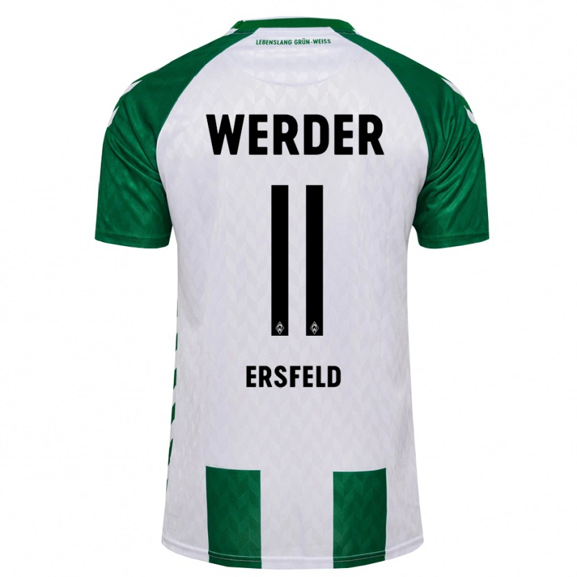 Danxen Uomo Maglia Nils Ersfeld #11 Verde Bianco Kit Gara Home 2026/27 Maglietta