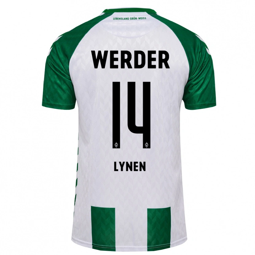 Danxen Uomo Maglia Senne Lynen #14 Verde Bianco Kit Gara Home 2026/27 Maglietta
