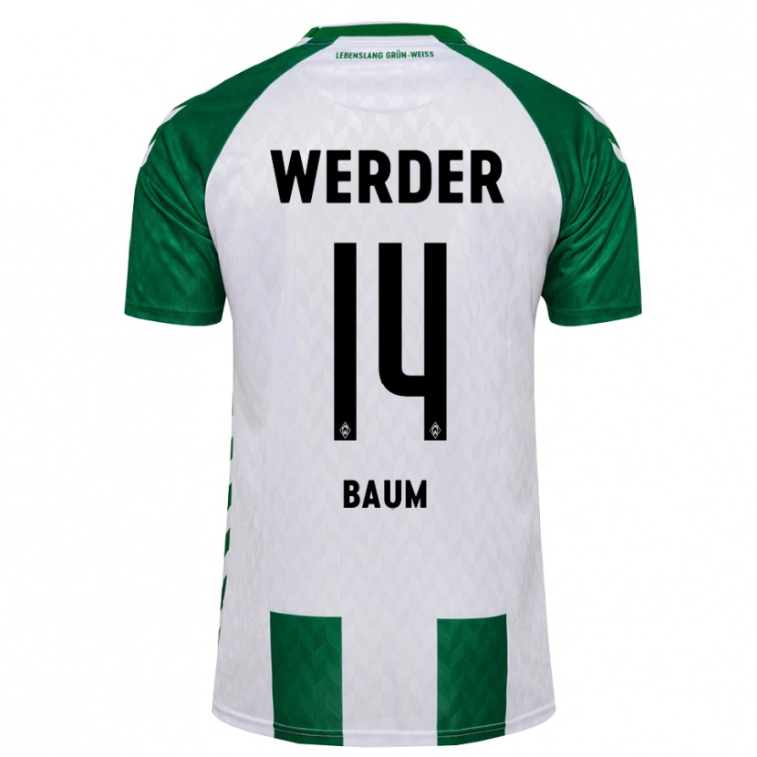 Danxen Uomo Maglia Lennart Baum #14 Verde Bianco Kit Gara Home 2026/27 Maglietta