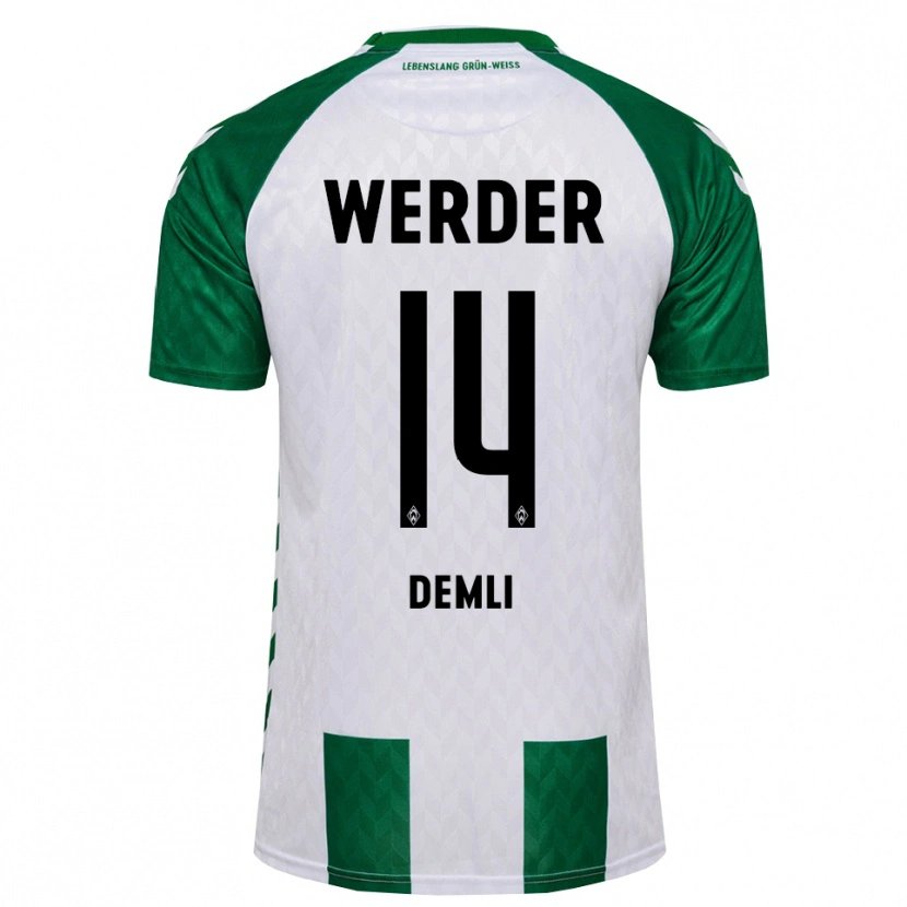 Danxen Uomo Maglia Rezan Demli #14 Verde Bianco Kit Gara Home 2026/27 Maglietta