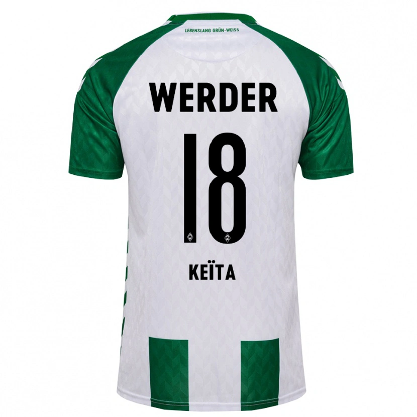 Danxen Uomo Maglia Naby Keïta #18 Verde Bianco Kit Gara Home 2026/27 Maglietta