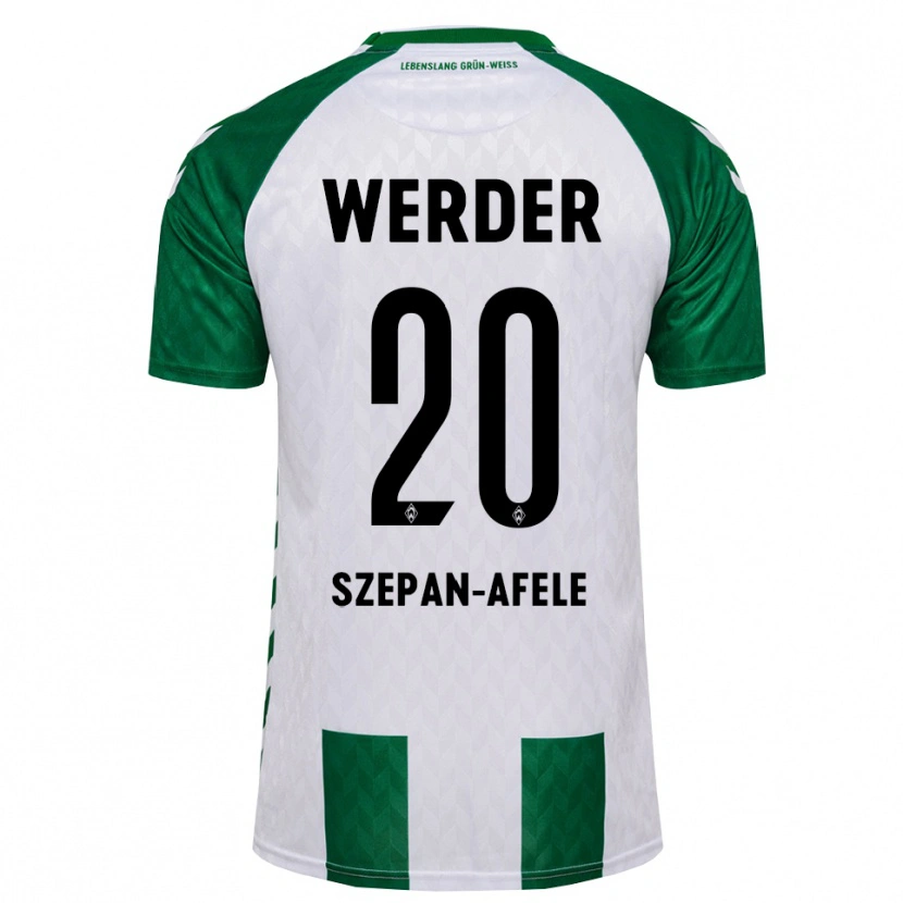 Danxen Uomo Maglia Gianni Szepan-Afele #20 Verde Bianco Kit Gara Home 2026/27 Maglietta