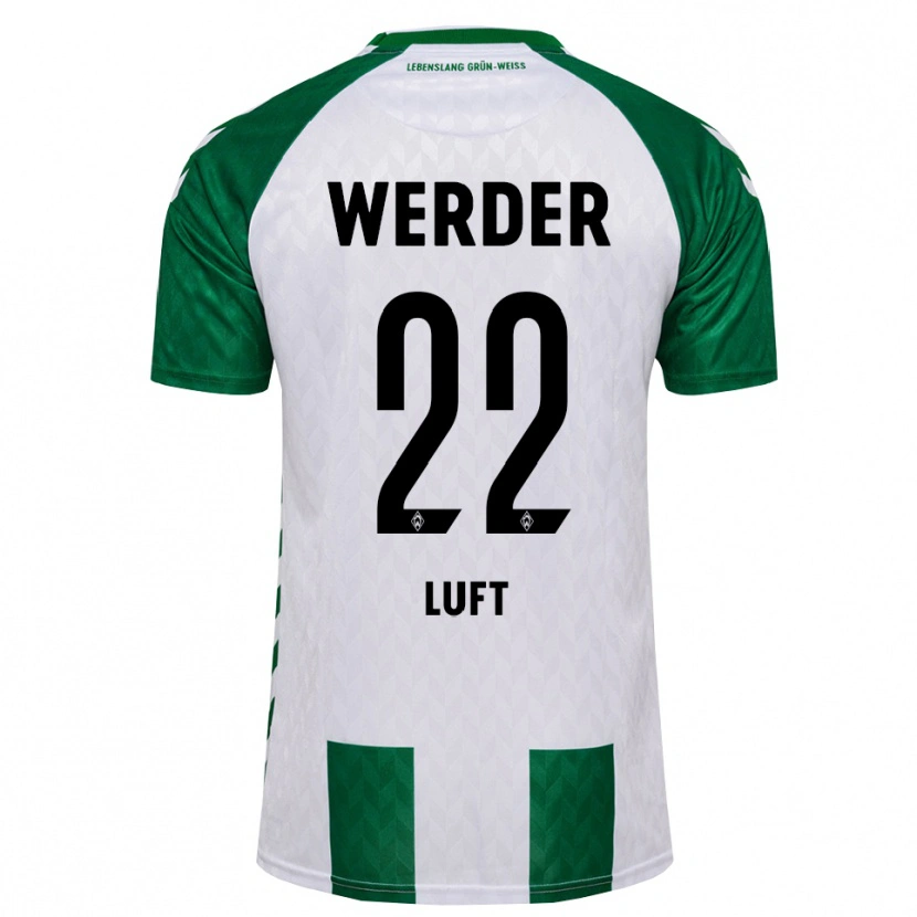 Danxen Uomo Maglia Julian Luft #22 Verde Bianco Kit Gara Home 2026/27 Maglietta