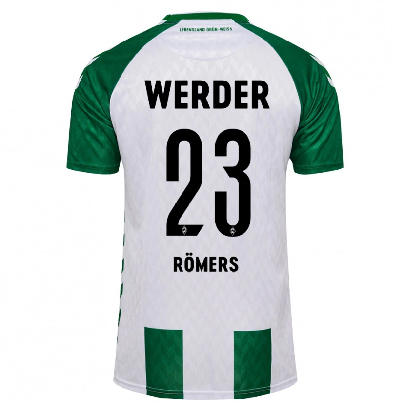 Danxen Uomo Maglia Arian Römers #23 Verde Bianco Kit Gara Home 2026/27 Maglietta
