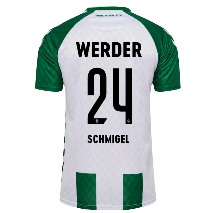 Danxen Uomo Maglia Romeo Schmigel #24 Verde Bianco Kit Gara Home 2026/27 Maglietta
