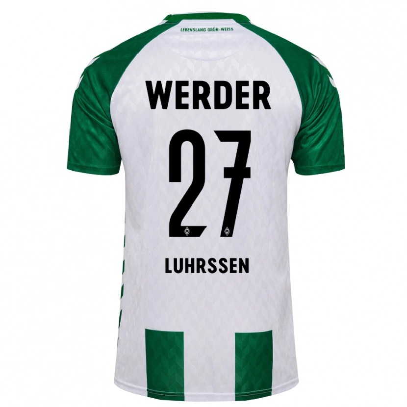 Danxen Uomo Maglia Nina Luhrssen #27 Verde Bianco Kit Gara Home 2026/27 Maglietta