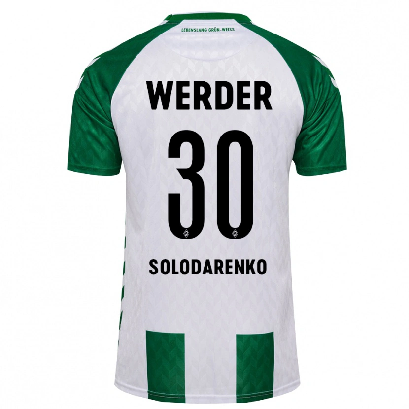 Danxen Uomo Maglia Timofiy Solodarenko #30 Verde Bianco Kit Gara Home 2026/27 Maglietta