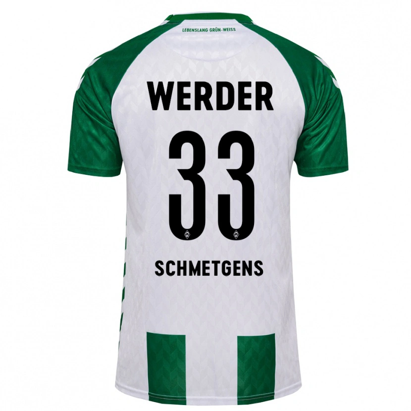 Danxen Uomo Maglia Mick Schmetgens #33 Verde Bianco Kit Gara Home 2026/27 Maglietta