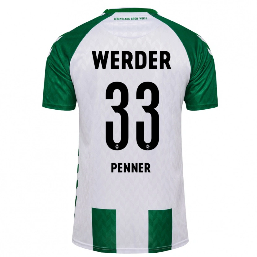 Danxen Uomo Maglia Maria Penner #33 Verde Bianco Kit Gara Home 2026/27 Maglietta