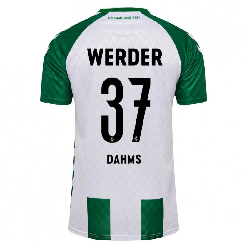 Danxen Uomo Maglia Lena Dahms #37 Verde Bianco Kit Gara Home 2026/27 Maglietta