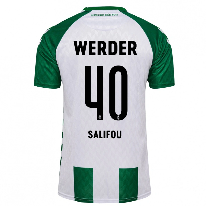 Danxen Uomo Maglia Dikeni Salifou #40 Verde Bianco Kit Gara Home 2026/27 Maglietta